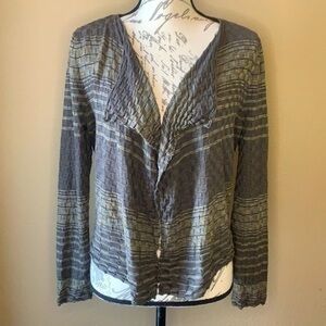 Nic + Zoe silk blend woven open draped cardigan
